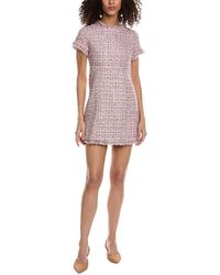 AIDEN - Tweed Wool-blend Mini Dress - Lyst