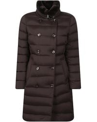 Moorer - Logan-S3 Double-Breasted Quilted High-Collar Down Coat - Lyst