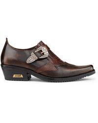 Infinity Leather - Leather Winklepickers Cowboy Cuban Biker Shoes - Lyst