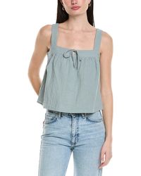 Seraphin - Textured Linen-Blend Top - Lyst