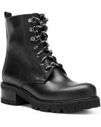 La Canadienne - Clover Leather Zipper Combat & Lace-up Boots - Lyst