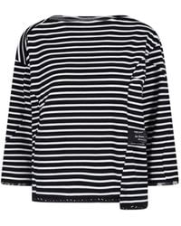 Undercover - Asymmetrical Striped Boxy Top - Lyst