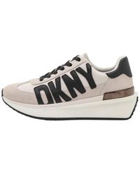 DKNY - Arlan Retro Lace Up Sneaker - Lyst