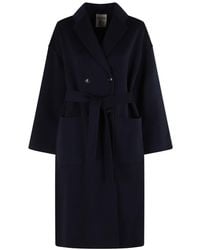 Semicouture - Double-Breasted Alice Coat With Notched Collar - Lyst