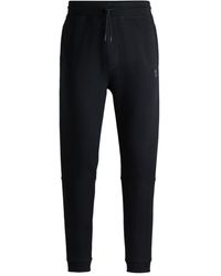 BOSS - Cotton-Terry Tracksuit Bottoms With Logo Patch - Lyst