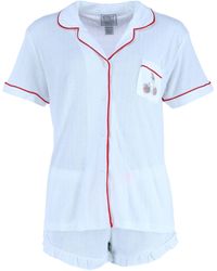 Overslept - Shorts Pointelle Cherries Notch Pajama Set - Lyst