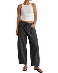 Eesome - Max Drawstring Denim Barrel Jeans - Lyst