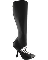 Ferragamo - Altaire Strappy Leather Knee-High Boots - Lyst