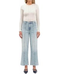 DAZE - Pleaser High Rise Wide Ankle Jeans - Lyst