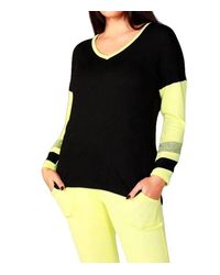 French Kyss - Color Block V-neck - Lyst
