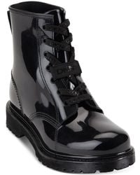 DKNY - Tilly Combat Boot Leather Short Combat & Lace-up Boots - Lyst