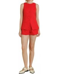 AUREUM - Lula Linen-Blend Sleeveless Vest - Lyst