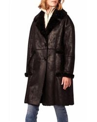 Bernardo - Soft Trim Vegan Fur Coat - Lyst