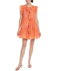 Cinq À Sept - Summer Waves Letitia Silk-Blend Mini Dress - Lyst