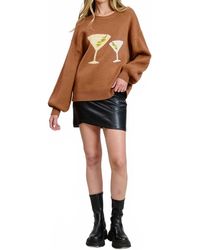 Flat White - Martini Crewneck Sweater Pullover - Lyst