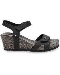 Panama Jack - Julia B1 Wedge Leather Sandals - Lyst