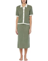 Onia - Linen Knit Low Rise Midi Skirt - Lyst