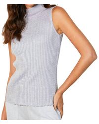 French Kyss - Sleeveless Braided Mock Neck Top - Lyst