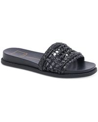 Dolce Vita - Gwenn Raffia Slip On Slide Sandals - Lyst