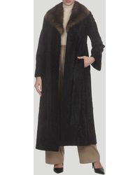 Gorski - Russian Broadtail Coat With Russian Sable Collar - Lyst