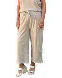 Coco + Carmen - Weekend Brushed Button Crop Pants - Lyst