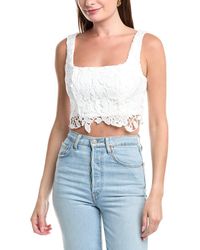 MILLY - Chay Summer Floral Lace Crop Top - Lyst