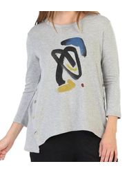 Jess & Jane - Jasmine Baby Terry Button Accent Top - Lyst