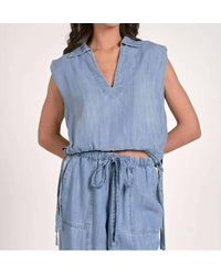 Elan - Sleeveless Collared Top - Lyst