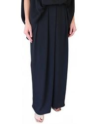 KLD - Washed Satin Asymmetrical Pleated Pants - Lyst