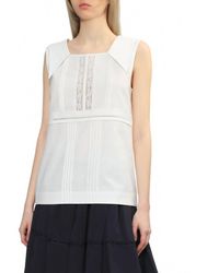 ShuShu/Tong - Square Neck Lace Vest Top - Lyst