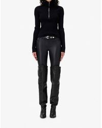 IRO - Ambra Half Zip Ribbed Sweater - Lyst
