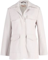 Marni - Spread Collar Flap Pocket Jacket - Lyst