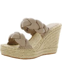 Kenneth Cole - Olivia Braid Braided Round Open Toe Wedge Sandals - Lyst