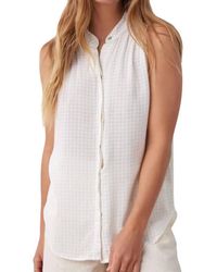 Bella Dahl - Sleeveless Smocked Button Down Top - Lyst