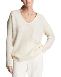 Reiss - Trinny Deep V Wool & Cashmere-blend Sweater - Lyst
