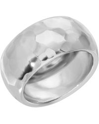 Eklexic - Hammered Domed Ring - Lyst