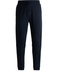 BOSS - Cotton-Terry Tracksuit Bottoms With Logo Patch - Lyst