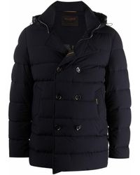 Moorer - High Neck Double-Breasted Parka With Detachable Hood - Lyst