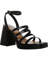 Steve Madden - Marilyn Embossed Faux Leather Block Heel - Lyst