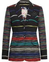 Maison Common - Cotton Blend Button Striped Blazer - Lyst