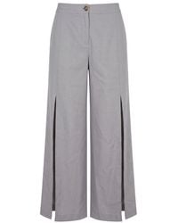 Trussardi - Grey Polyester 's Pant - Lyst
