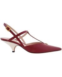 Bally - Katy Slingback Leather Pumps, Brand Size 40 Us - Lyst