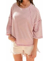 Bibi - Textured Striped Top - Lyst