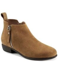 Aerosoles - Stewart Boots Tan Suede Round Toe Ankle Bootie Jobb211 - Lyst