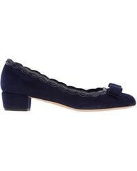 Ferragamo - Ferragamo Vara Bow Suede Pumps, Size 7 C - Lyst