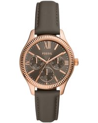 Fossil - Rye Multifunction, Rose Gold-tone Alloy Watch - Lyst
