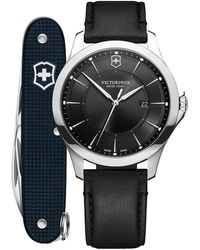 Victorinox - Alliance Black Dial Watch - Lyst