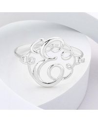 Fashnzfab - E- Initial Monogram Curlicue Bracelet - Lyst