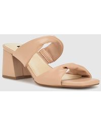 Nine West - Gunie Sandals 7 Block Twisted Strap Heel Slip-On Zpo1386 - Lyst