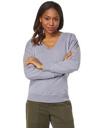 Mod-o-doc - Mododoc Sweatshirt Slate Long Sleeve V-Neck Pullover Jdm1055 - Lyst